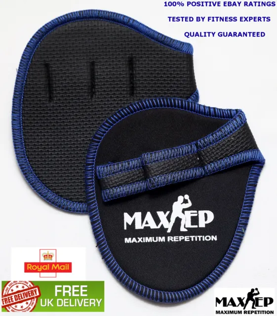MaxRep Fitness Pads Gym Exercise Weight Lifting Gloves - Blue