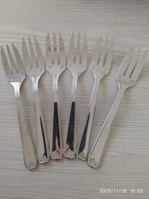 Set Guy Degrenne : Plateau Inox + 4 Fourchettes à Dessert (occasion)