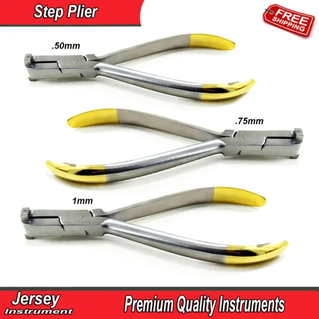 Dental Orthodontic Step Pliers TC Arch wire Bending Detailing Forming Instrument