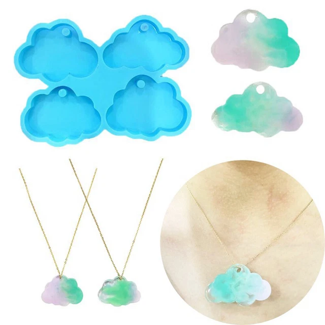 4 in 1 Wolkenform Ohrringe Anhänger Silikon Form Gießen Harz Epoxid Harzformen