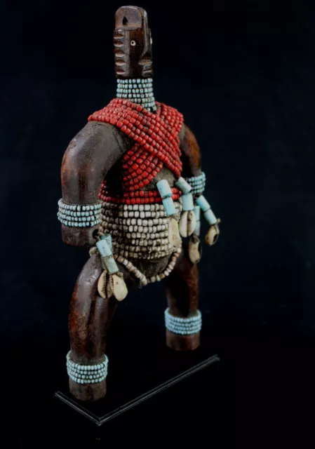 Art Africain Tribal Ethnique - Poupée Namji sur Socle - African Doll - 26 Cms ++ 2