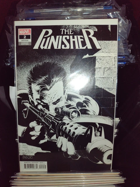 The Punisher (Marvel 2018) #2 Mike Zeck Hidden Gem B&W Sketch 1:500 Variant (NM)