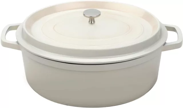 6.5 qt. Cast Aluminum Induction Ready Oval Dutch Oven with Lid