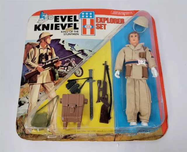 X-567 Vintage 1970'S Ideal Evel Knievel Explorer Set Mint On Card