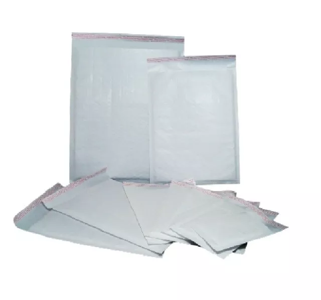 Padded Envelopes Bubble Bags Postal Wrap - Various Quantites  - All Sizes White