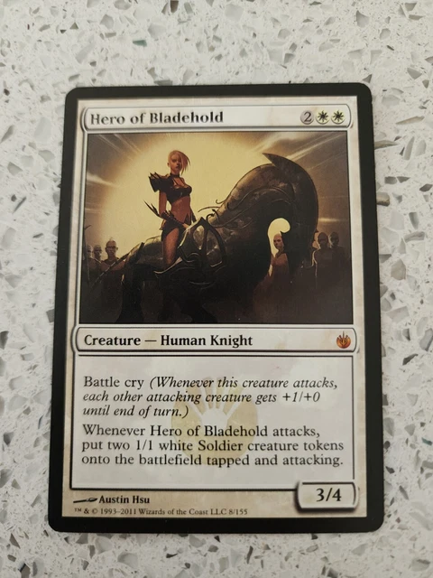 MTG Hero of Bladehold Mirrodin Besieged 8/155 Regular Mythic