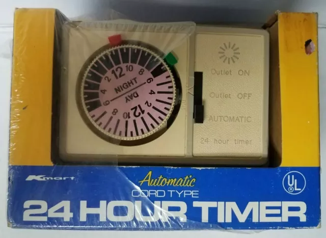 Vintage New Kmart Programmable 24 Hour Timer, Model 19-54, NOS