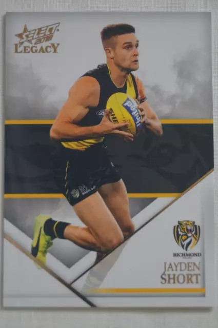 Richmond Tigers AFL-VFL Football Select Legacy In Action Card Jayden Short