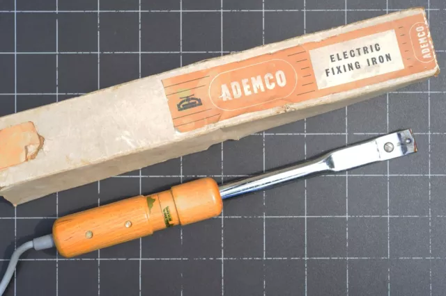 Vintage Ademco tacking iron - boxed
