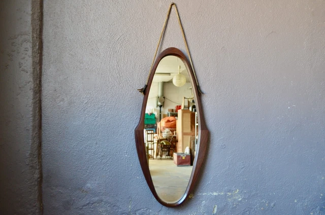 Grand Miroir italien ancien glace mural style design vintage scandinave