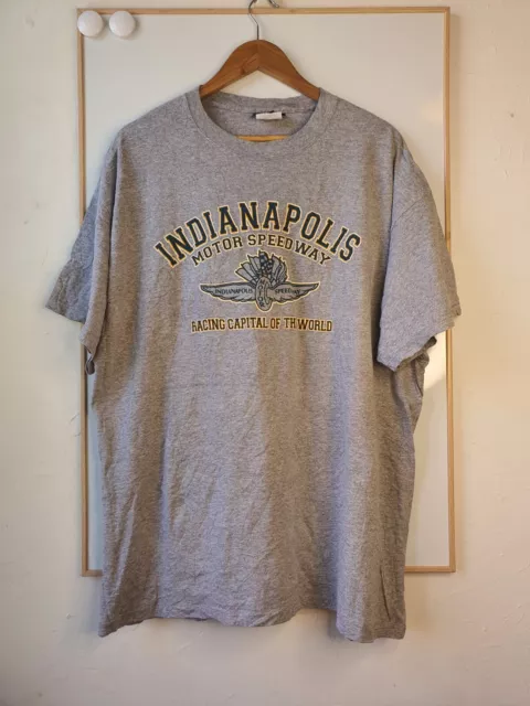 Vintage Indianapolis Motor Speedway Shirt Mens Size XXL Grey Racing Capital Cars