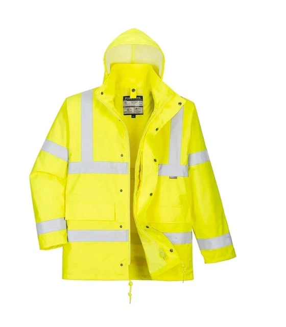 Portwest S468 Giacca Gialla Impermeabile 4 in 1 Hi Vis Taglia M