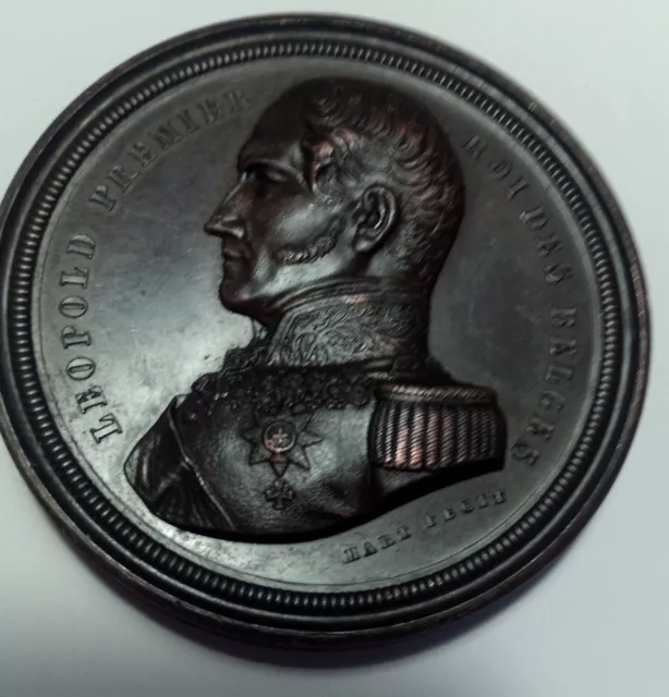 Médaille commémorative Léopold Ier roi des belges 1856