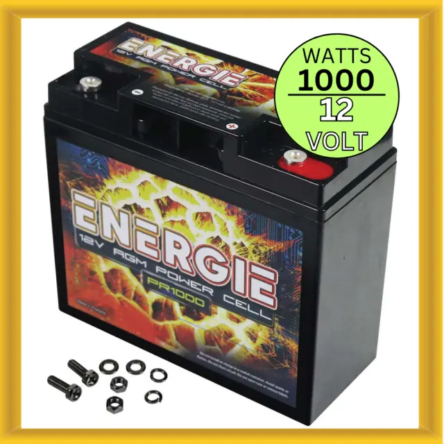 Reikken PR1000 Energie 1000 Watt 12 Volt Power Cell 18 Ah AGM Car Audio Battery