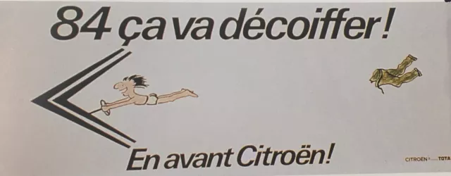 'En Avant Citroene!' - Original Vintage French Car Poster by R. Savignac, 1984