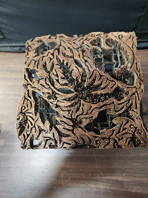 antique copper tjap batik silk fabric stamp textile