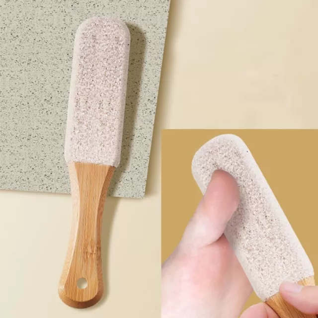 Bamboo Foot Sander Silicon Carbide Foot Scrubber Pedicure Tool  For Feet