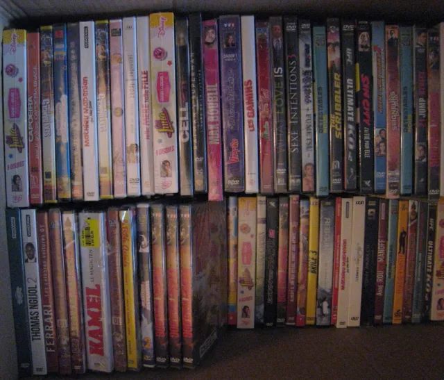 Lot environ 120 DVD neufs ou presque cinéma moderne comédie drame dessins animés