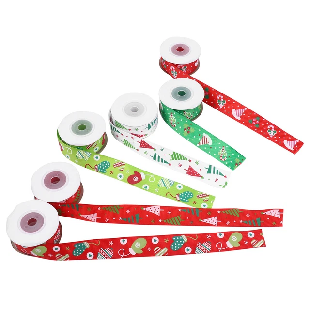 6pcs Weihnachten Druck Band Weihnachten Bänder Handwerk