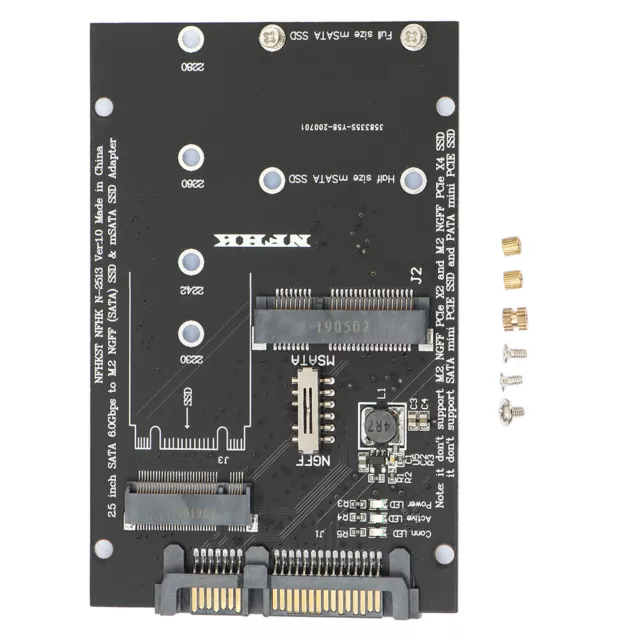 M.2 NGFF MSATA SSD to SATA 3.0 Adapter 2 in 1 Converter Card for PC LaptoA`LO