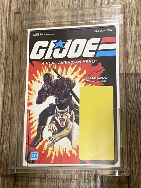 Rare 2017 Gijoe HASCON 25th anniversary Snake Eyes V2 Cut Proof  W Case