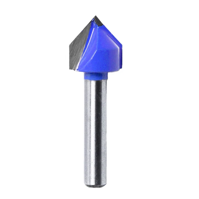 1/4 SHANK 90 Degree V Groove Template Router Bit 5/8 X 17.3mm Wear ...