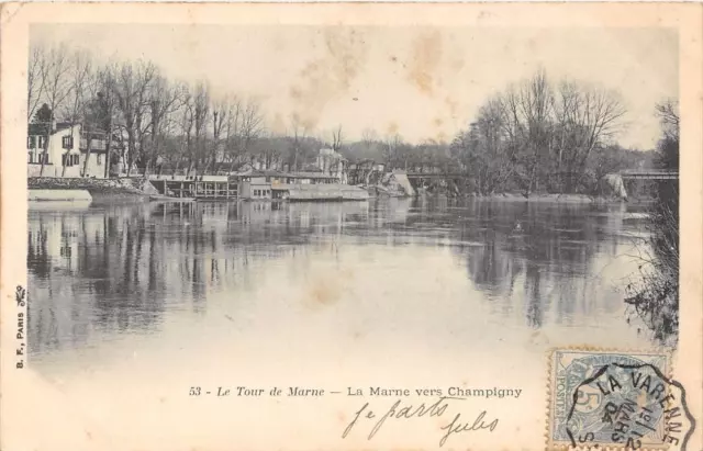 CPA 94 LE TOUR DE MARNE LAMARNE VERS CHAMPIGNY (back undivided