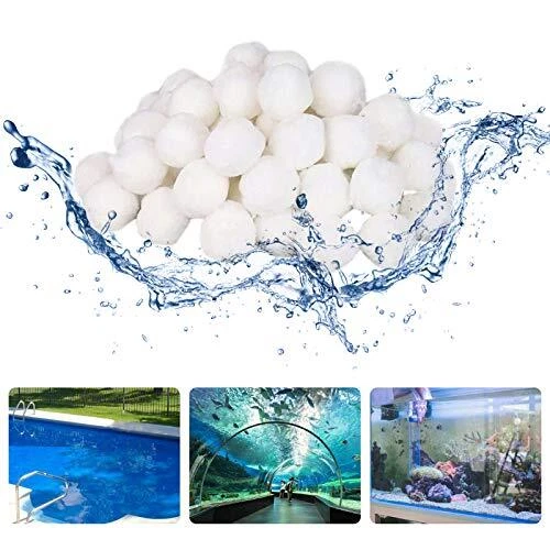 Boules Filtrantes Pour Piscine 700g - Remplacent 25kg De Sable - Pour Filtres à Sable - Polyéthylène Recyclable - Améliore La Clarté De L'eau