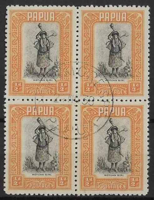 Papua 1932-40 0.5d Motuan Girl SG130 Fine Used Block