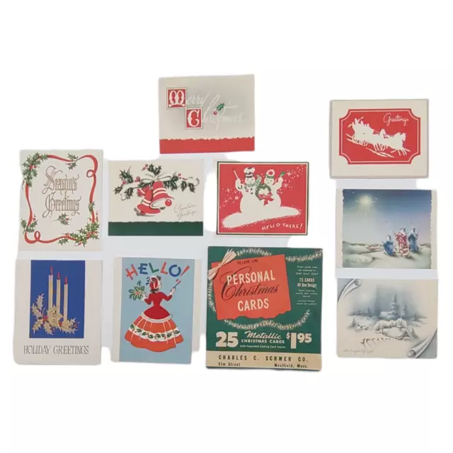 Vintage Personal Christmas Cards Salesman Catalog Deluxe Line Sample Card Fronts