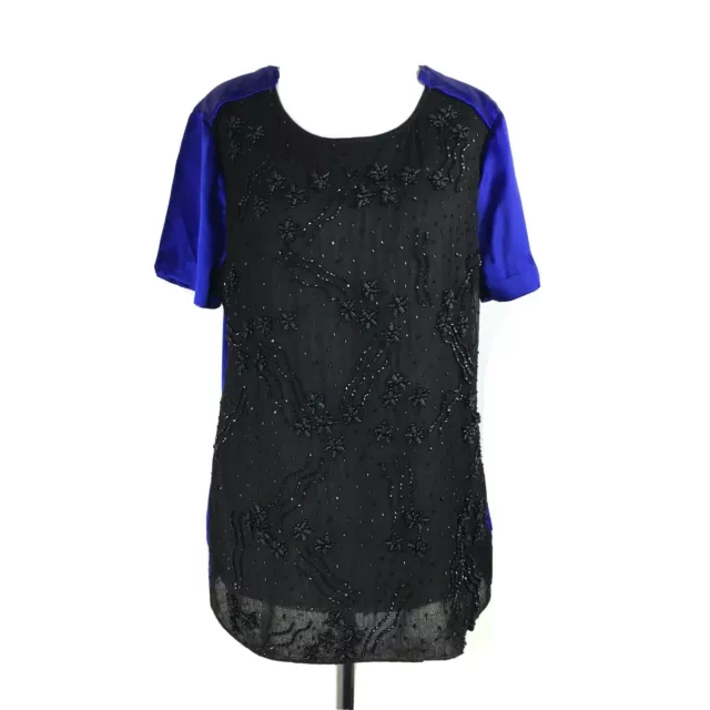 Preen Edition Top 14 Reino Unido Negro Azul Embellecido Frontal Thornton Bregazzi