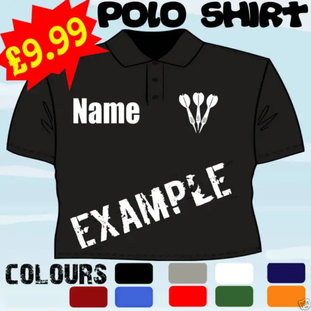 Darts Team Player Club Personalised Design Polo Shirt
