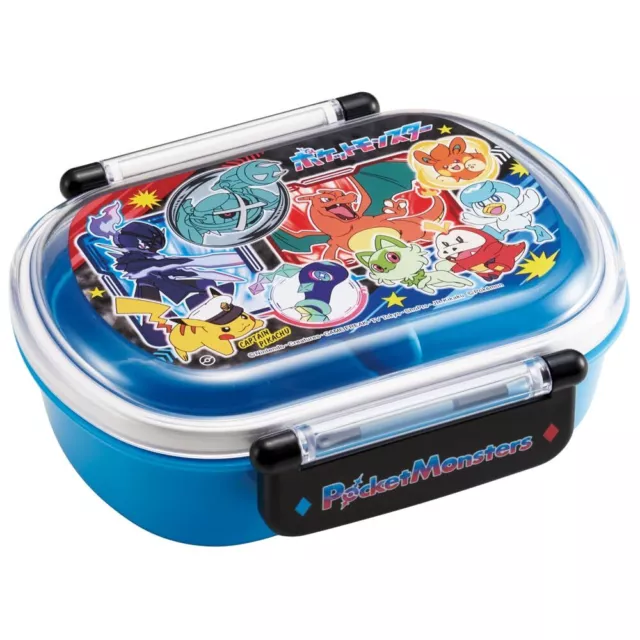 Skater Lunch Box for Children, 1 Tier, 360ml, Fluffy Dome Shape, Pokemon 24, Pok