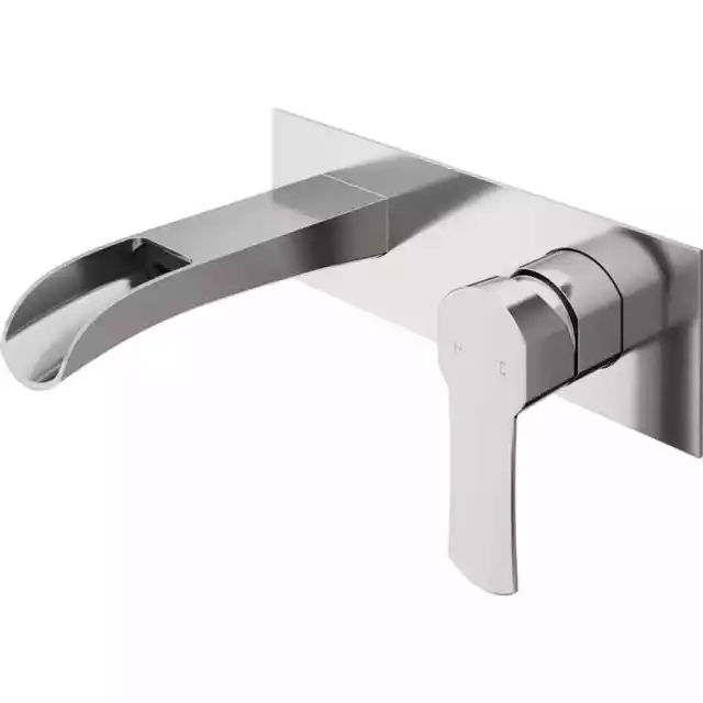 VIGO Bathroom Faucet 3" Single Handle Wall Mount in Brushed Nickel w/ Valve