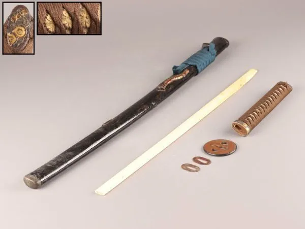 KATANA KOSHIRAE SAMURAI Japanese Sword 35.3 inch 19TH C EDO Old Japan Antique