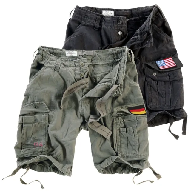 Surplus Raw Vintage Homme Airborne Shorts Cargo Patchs Limité Edt. Bermudas