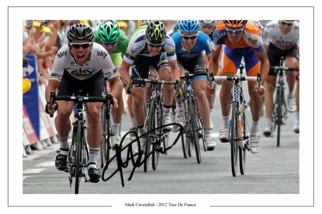 Mark Cavendish Tour De France Signed Autograph Photo Print