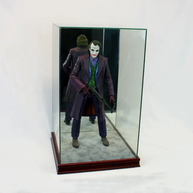 1/4 Scale Comic Figurine Display Case 20" Tall All Glass Cherry Sport Moulding