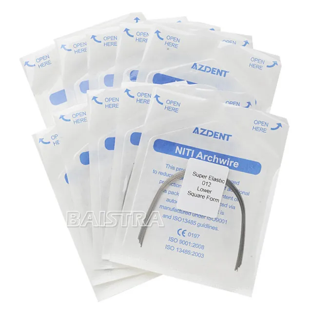 10 X Dental Ortho Arch Wire NITI Round Square Form 012-020 Upper/Lower 10pc/pack