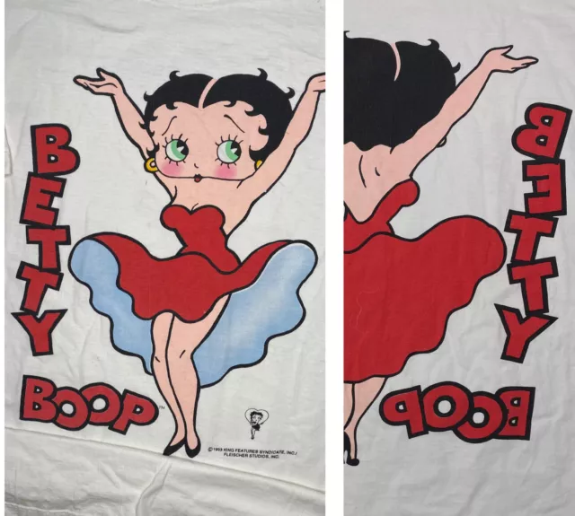 Vintage Betty Boop T-Shirt 90s Freeze Marilyn Monroe Double Sided 1993 One Size