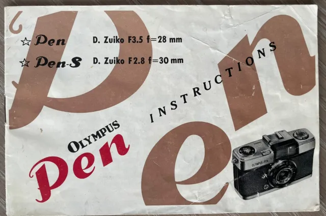 Olympus Pen / Pen-S Camera Instruction Manual