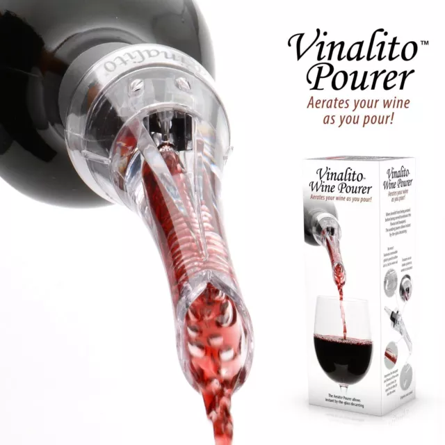 Vinalito White Red Wine Aerating Bottle Pourer Decanter Aerator Bar Drink Gift