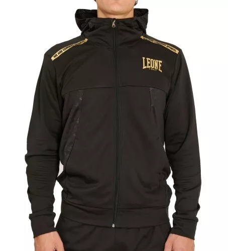 Felpa Leone Uomo Abx711 Dna Con Cappuccio Boxe Thai Kick Mma