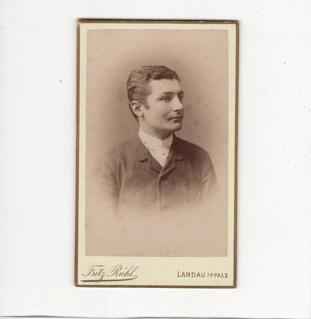 CDV Foto Herrenportrait - Landau in der Pfalz 1880er