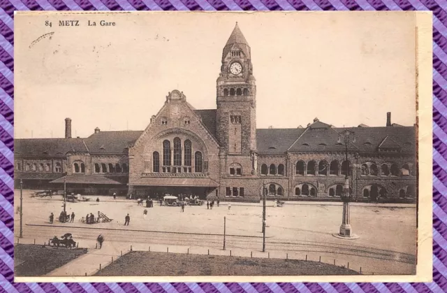 Postcard - Metz - Station