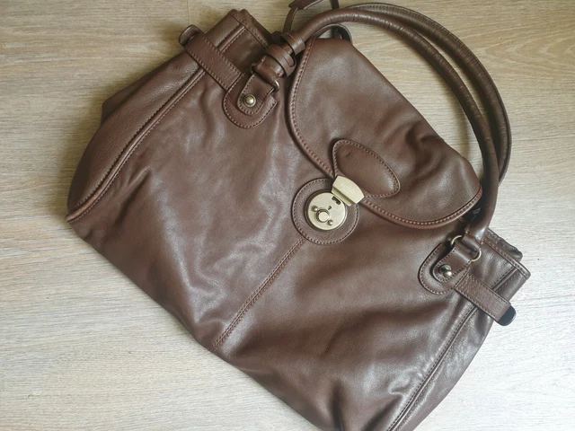 UPLA grand sac fourre-tout en cuir chocolat (30 x 42 x 20) état neuf