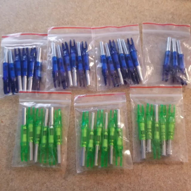 38 Blue & Green nockturnal lighted nocks crossbow