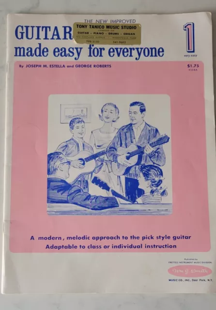 1975 Guitar Playing Made Easy For Everyone # 1 ~  VERY EASY Estella And Roberts
