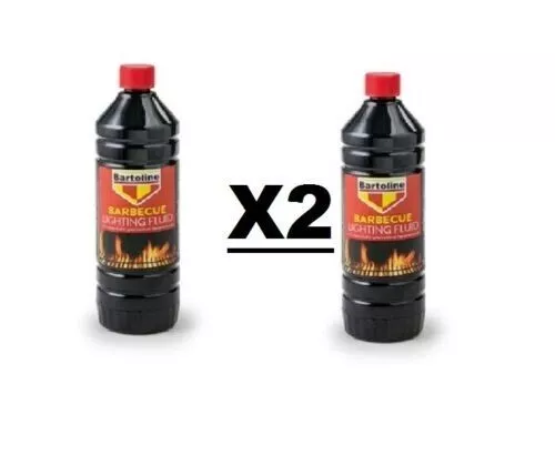 2 LTR BBQ Lighter Fluid - Barbecue Lighting Fuel 1 Litre Bottles (2 X 1L)