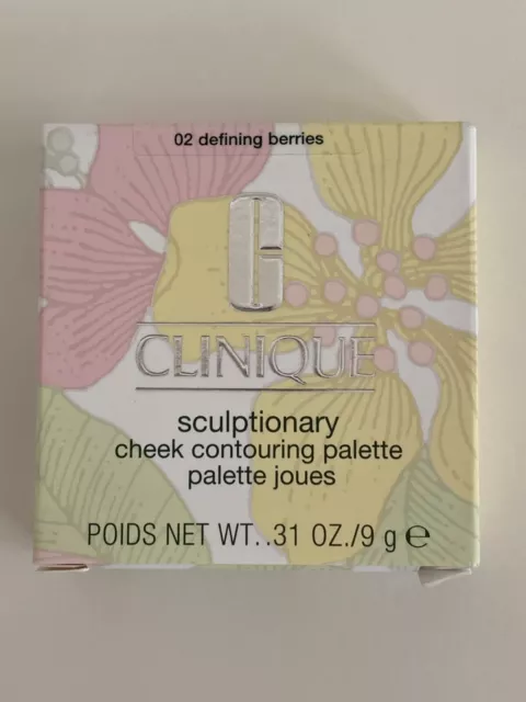 NIB Clinique Sculptionary Cheek Contouring Palette DEFINING BERRIES 02 Blush